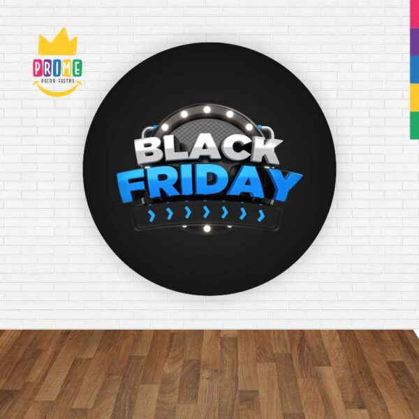 Painel Redondo 3D Black Friday Abre Fácil Tecido - Image 2