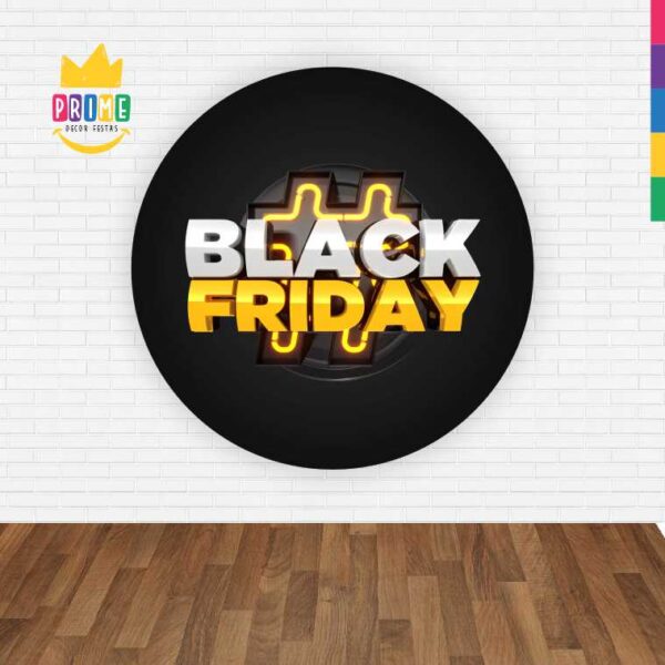 Painel Redondo 3D Black Friday Abre Fácil Tecido - Image 2