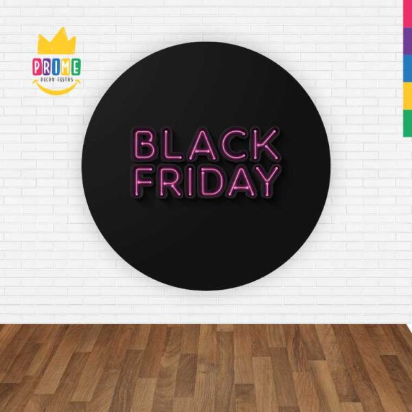 Painel Redondo 3D Black Friday Abre Fácil Tecido - Image 2