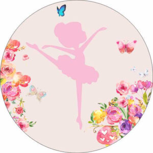 Painel Redondo 3D Bailarina Tecido Sublimado