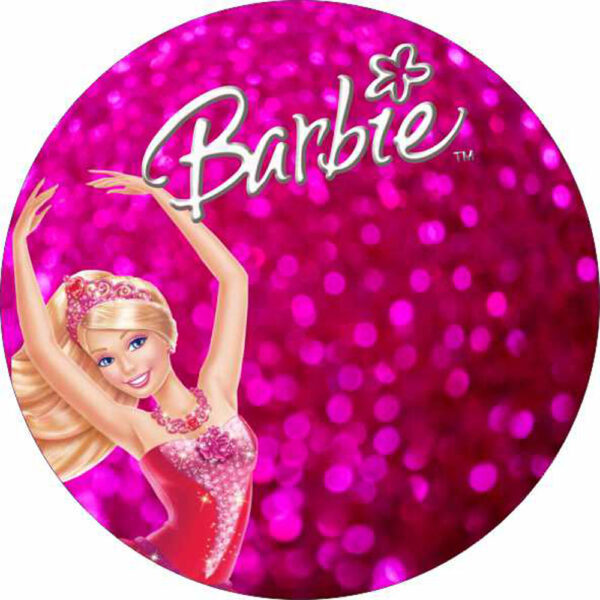 Painel Redondo 3D Barbie Tecido Sublimado