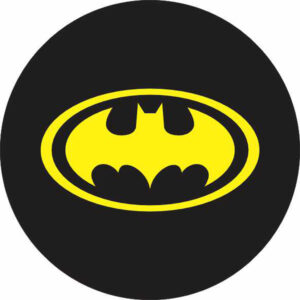 Painel Redondo 3D Batman Amarelo Tecido Sublimado