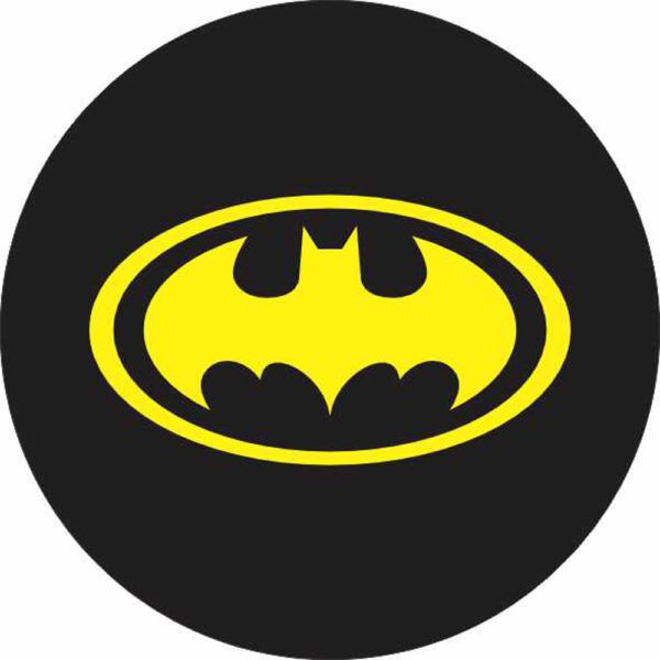 Painel Redondo 3D Batman Amarelo Tecido Sublimado