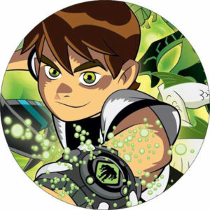 Painel Redondo 3D Ben 10 Tecido Sublimado