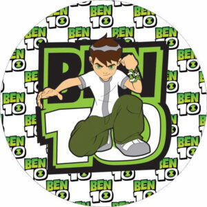 Painel Redondo 3D Ben 10 Tecido Sublimado