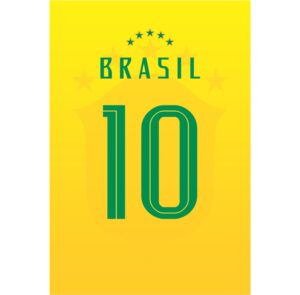 Painel de Festa Retangular 3D Brasil Seleção Casadinho 1,50m x 2,20m