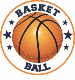 Painel Redondo 3D Bola Basketball Sublimado