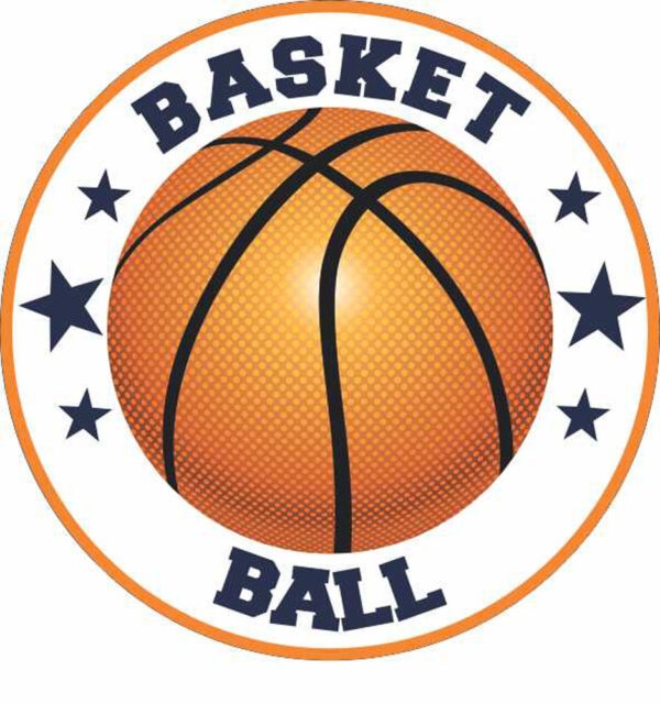 Painel Redondo 3D Bola Basketball  Sublimado