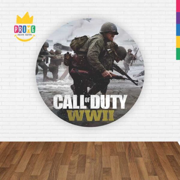 Painel Redondo 3D Call Of Duty Abre Fácil Tecido - Image 2