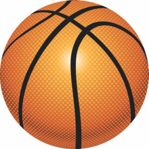 Painel Redondo 3D Bola Basket Sublimado