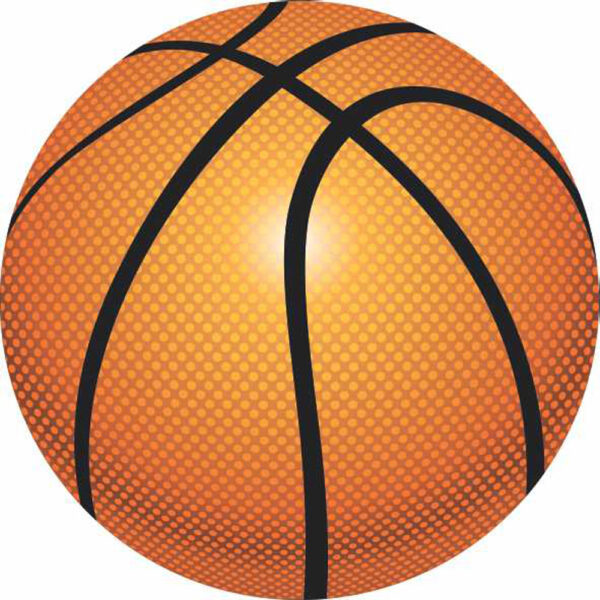 Painel Redondo 3D Bola Basket Sublimado