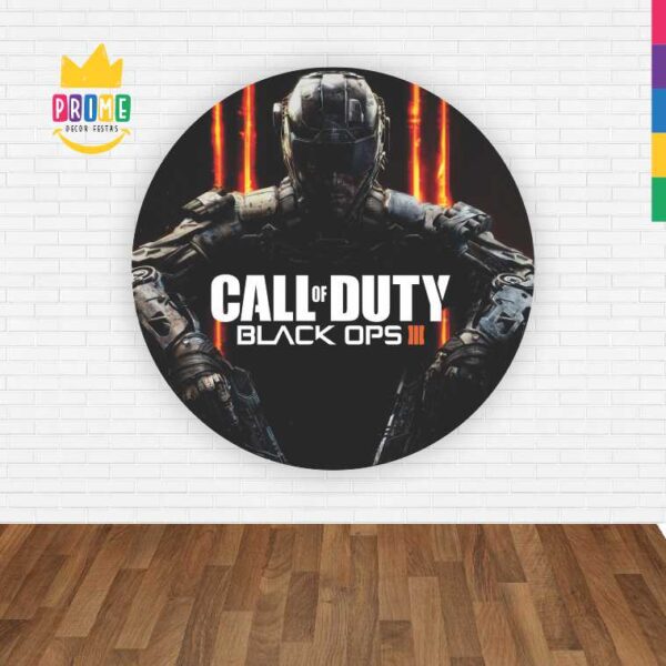 Painel Redondo 3D Call Of Duty Abre Fácil Tecido - Image 2