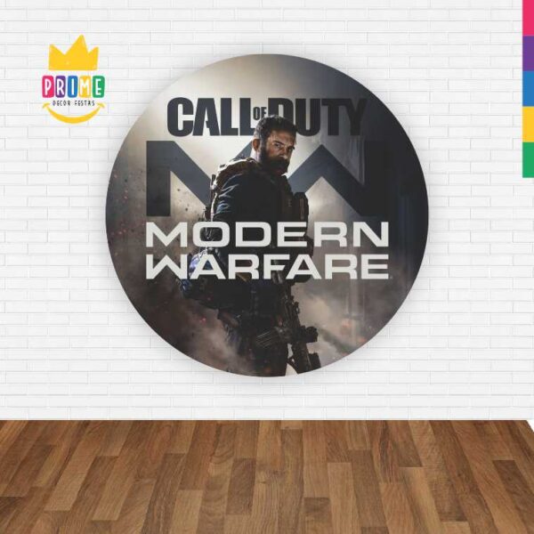 Painel Redondo 3D Call Of Duty Abre Fácil Tecido - Image 2