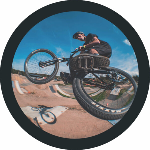 Painel Redondo 3D Bike Tecido Sublimado