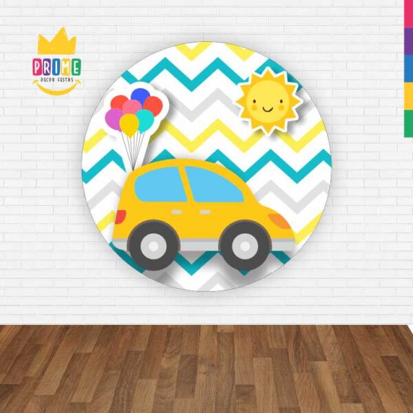 Painel Redondo 3D Carro Cute Abre Fácil Tecido - Image 2