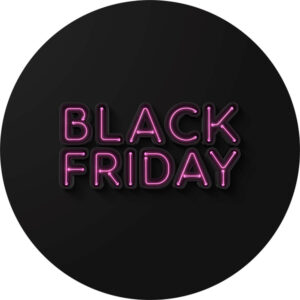 Painel Redondo 3D Black Friday Tecido Sublimado