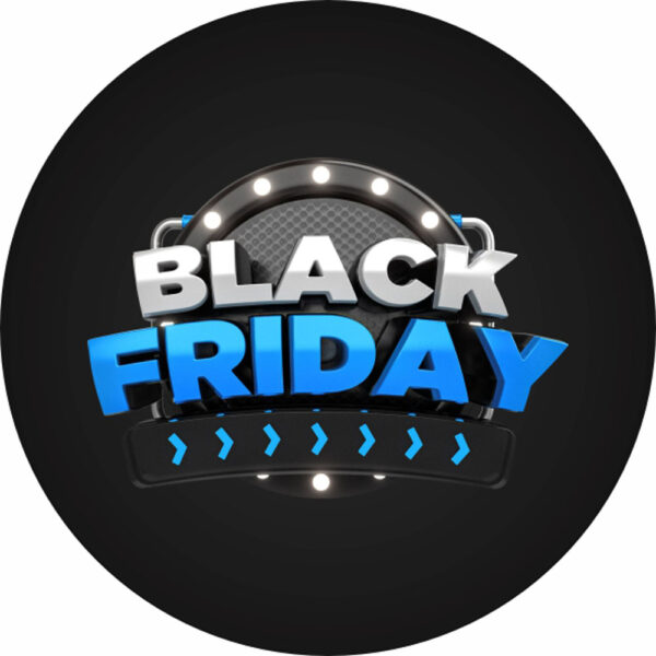 Painel Redondo 3D Black Friday Tecido Sublimado