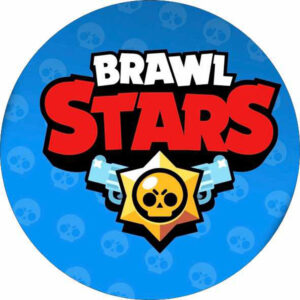 Painel Redondo 3D Brawl Stars Tecido Sublimado