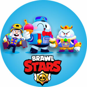 Painel Redondo 3D Brawl Stars Tecido Sublimado