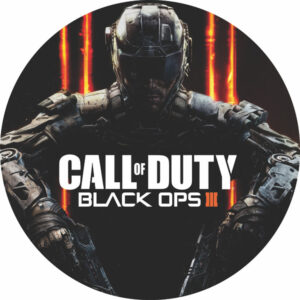 Painel Redondo 3D Call Of Duty Tecido Sublimado