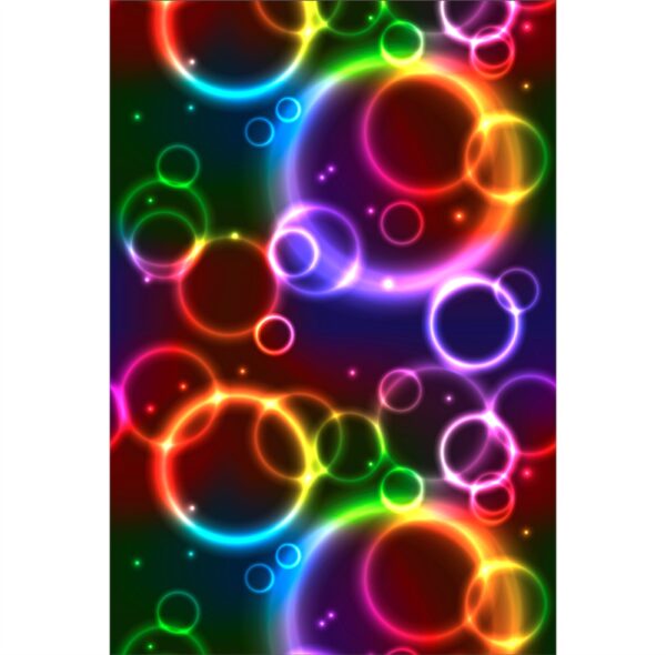 Painel de Festa Retangular 3D Neon Casadinho 1,50m x 2,20m