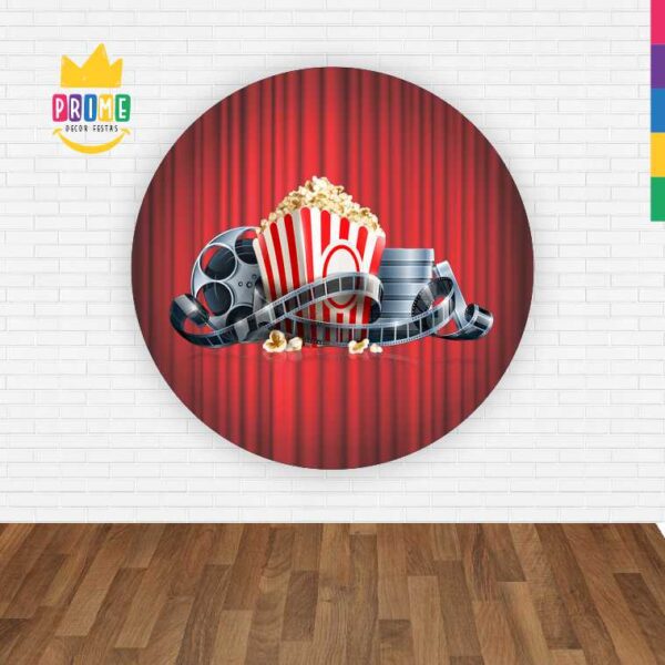 Painel Redondo 3D Cinema Abre Fácil Tecido - Image 2
