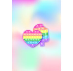 Painel de Festa Retangular 3D Pop It Candy Casadinho 1,50m x 2,20m