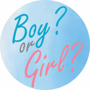 Painel Redondo 3D Chá Revelação Boy ou Girl Tecido Sublimado