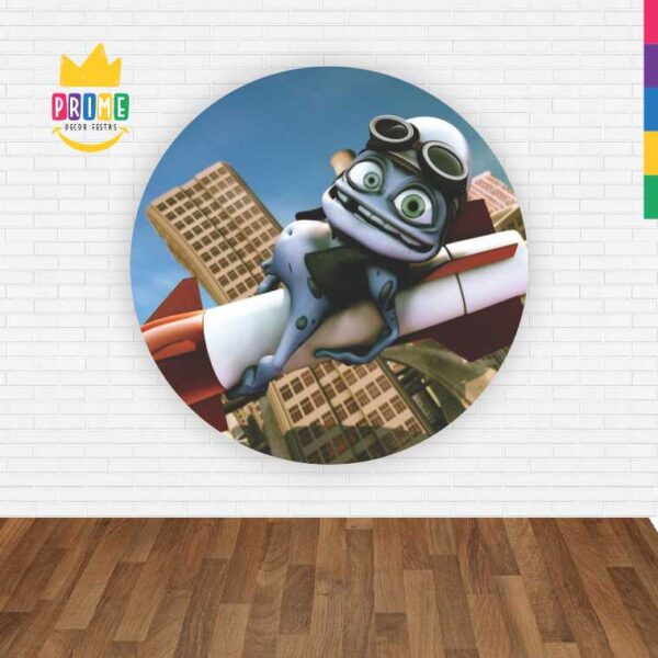 Painel Redondo 3D Crazy Frog Abre Fácil Tecido - Image 2
