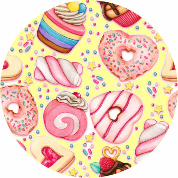 Painel Redondo 3D Confeitaria Tecido Sublimado