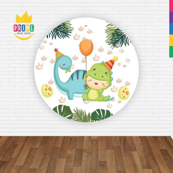 Painel Redondo 3D Dino Baby Abre Fácil Tecido - Image 2