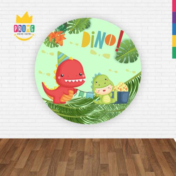 Painel Redondo 3D Dino Baby Abre Fácil Tecido - Image 2