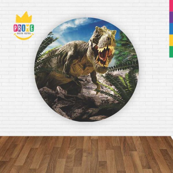 Painel Redondo 3D Dinossauro Abre Fácil Tecido - Image 2