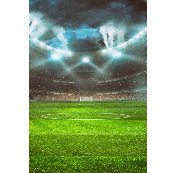Painel de Festa Retangular 3D Futebol Campo Casadinho 1,50m x 2,20m