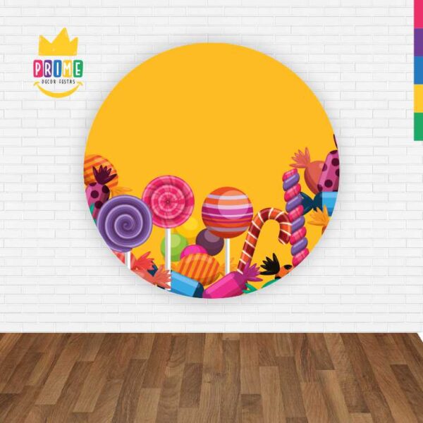 Painel Redondo 3D Doces Abre Fácil Tecido - Image 2