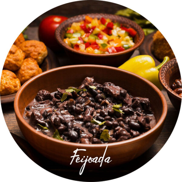 Painel Redondo 3D Feijoada Tecido Sublimado