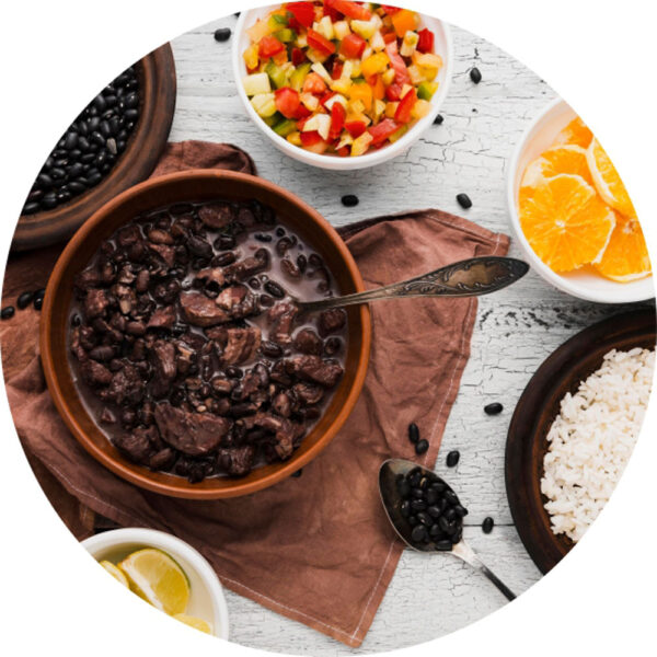 Painel Redondo 3D Feijoada Tecido Sublimado