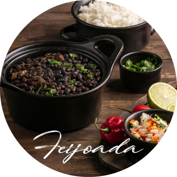 Painel Redondo 3D Feijoada Tecido Sublimado