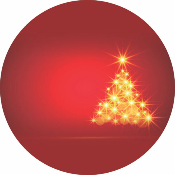 Painel Redondo 3D Feliz Natal Tecido Sublimado