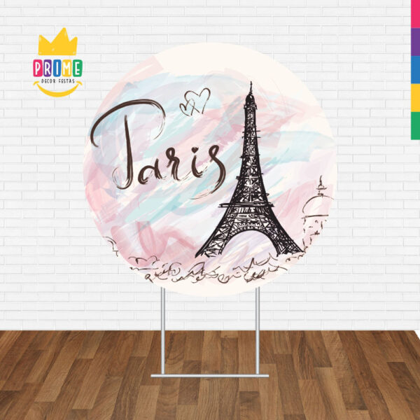 Painel Redondo 3D Paris Tecido Sublimado - Image 2