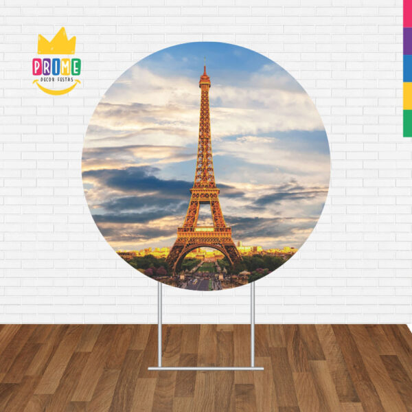 Painel Redondo 3D Paris Tecido Sublimado - Image 2