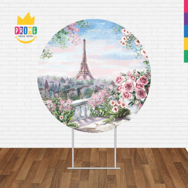 Painel Redondo 3D Paris Tecido Sublimado - Image 2