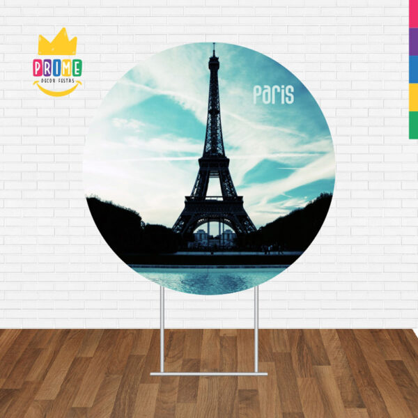 Painel Redondo 3D Paris Tecido Sublimado - Image 2