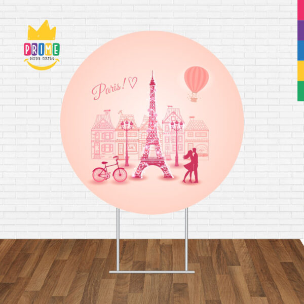 Painel Redondo 3D Paris Tecido Sublimado - Image 2