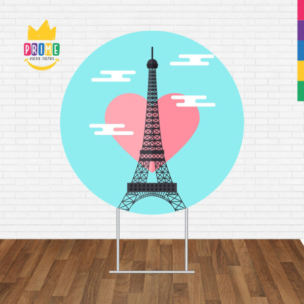 Painel Redondo 3D Paris Tecido Sublimado - Image 2