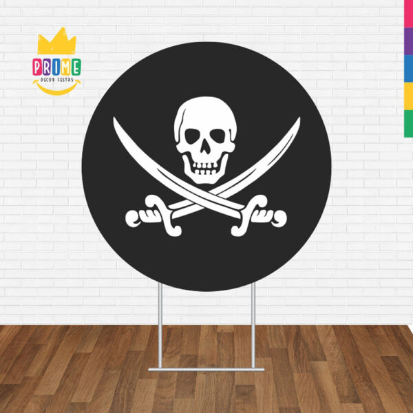 Painel Redondo 3D Pirata Tecido Sublimado - Image 2