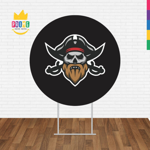 Painel Redondo 3D Pirata Tecido Sublimado - Image 2