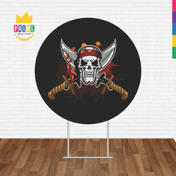 Painel Redondo 3D Pirata Tecido Sublimado - Image 2