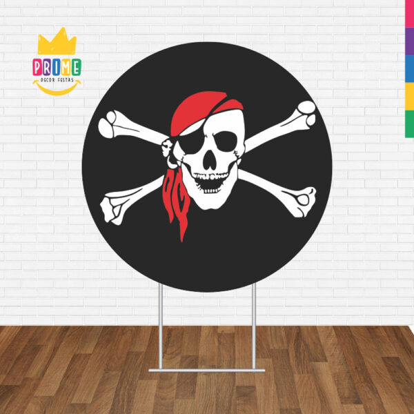 Painel Redondo 3D Pirata Tecido Sublimado - Image 2