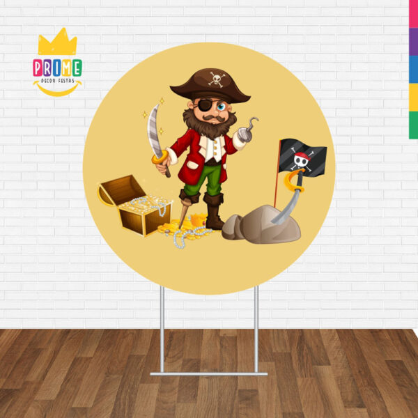 Painel Redondo 3D Pirata Baby Tecido Sublimado - Image 2
